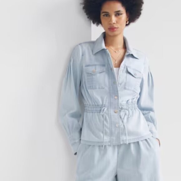 NWT WHBM Women's Utility Anorak Jacket in Drava Antique Size 14 - Picture 1 of 6